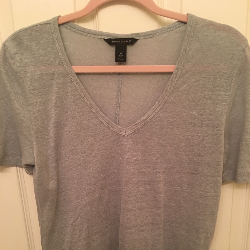 BR Steel Blue linen T-shirt